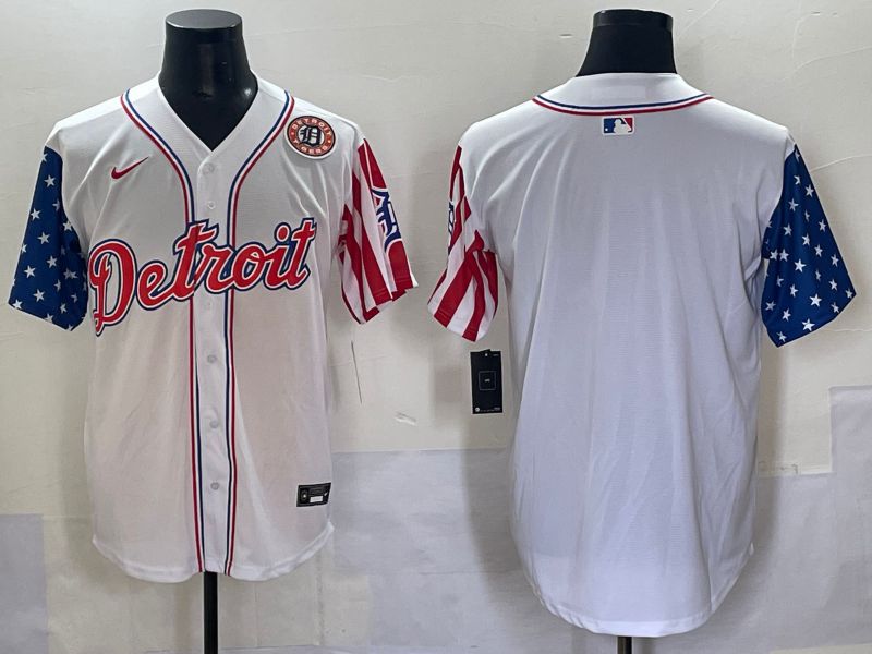Men 2025 Detroit Tigers Blank White a generation of national flags Joint Name Nike MLB Jersey style 2->detroit tigers->MLB Jersey